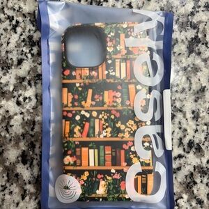 Casely Vibrant Bookshelf Phone Case - Black and Orange